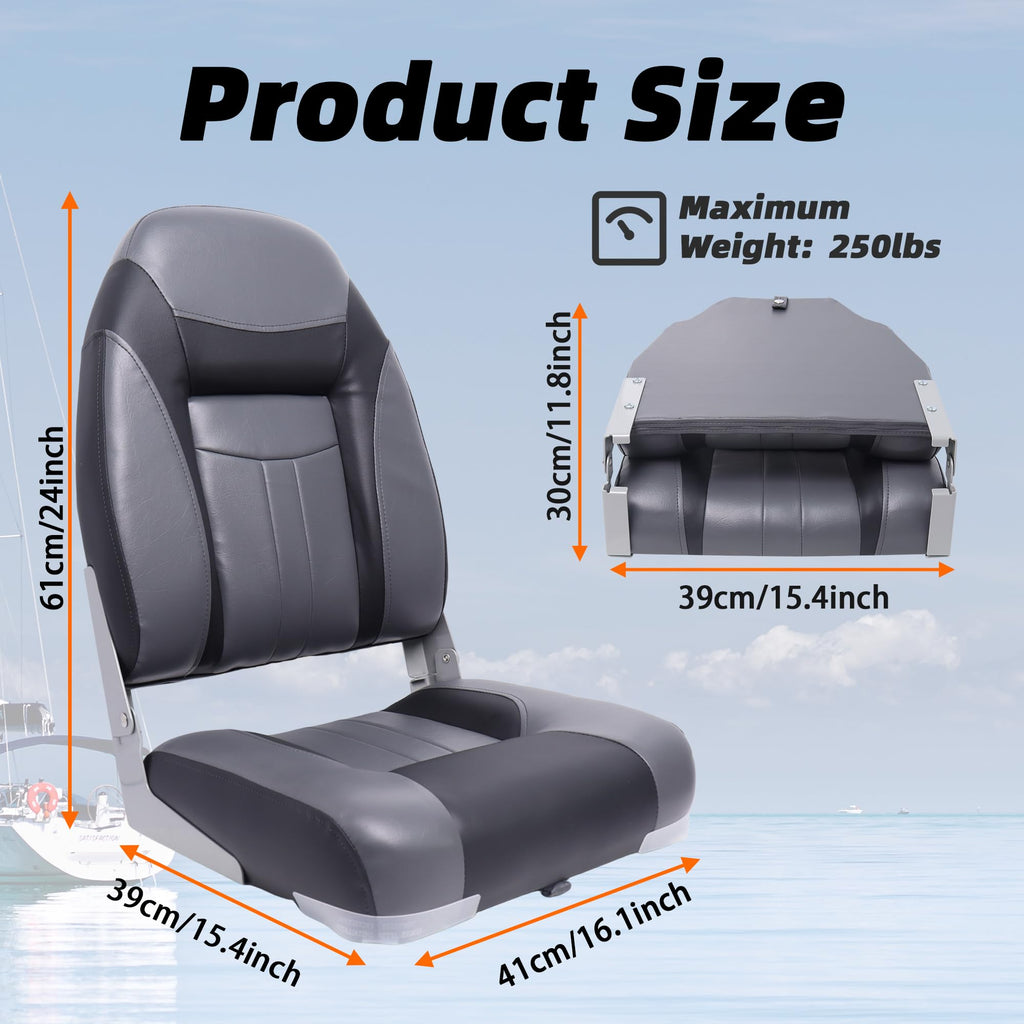 Folding High Back Boat Seats 2 Pack Y8093