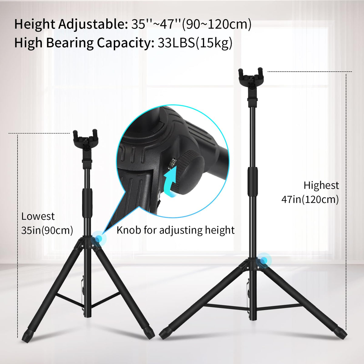 Heavy Duty Adjustable Foldable Guitar Stand H3917