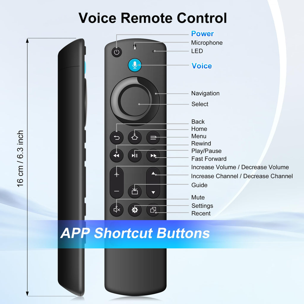 Remote Voice Replacement for Fire Stick Smart TVs N4949