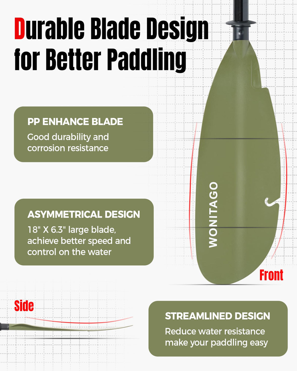 Adjustable Fiberglass Kayak Paddle N82155