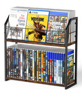 Brown 2-Tier DVD Storage Rack Q80590
