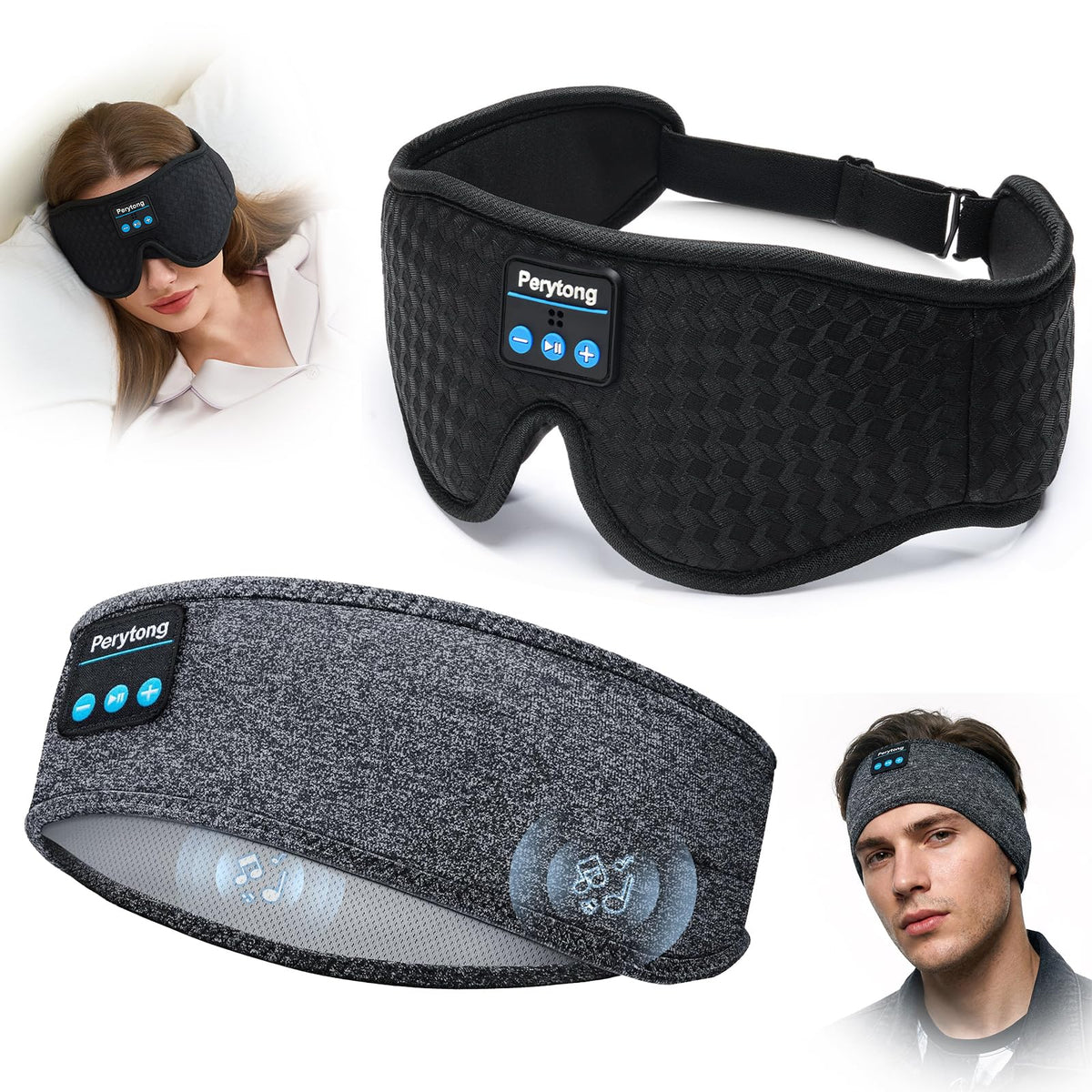 2-Pack Bluetooth Sleep Mask with Headphones U441172