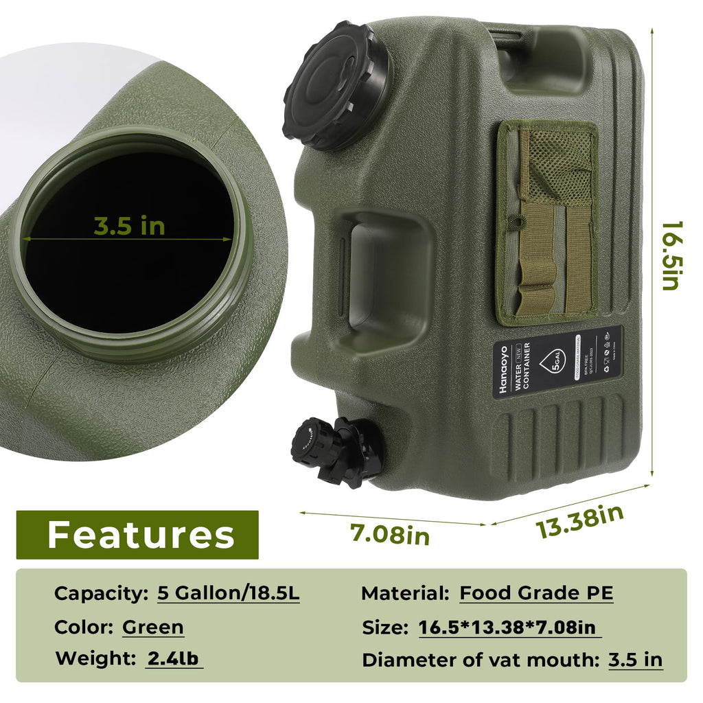 5 Gallon BPA Free Water Container with Spigot C354