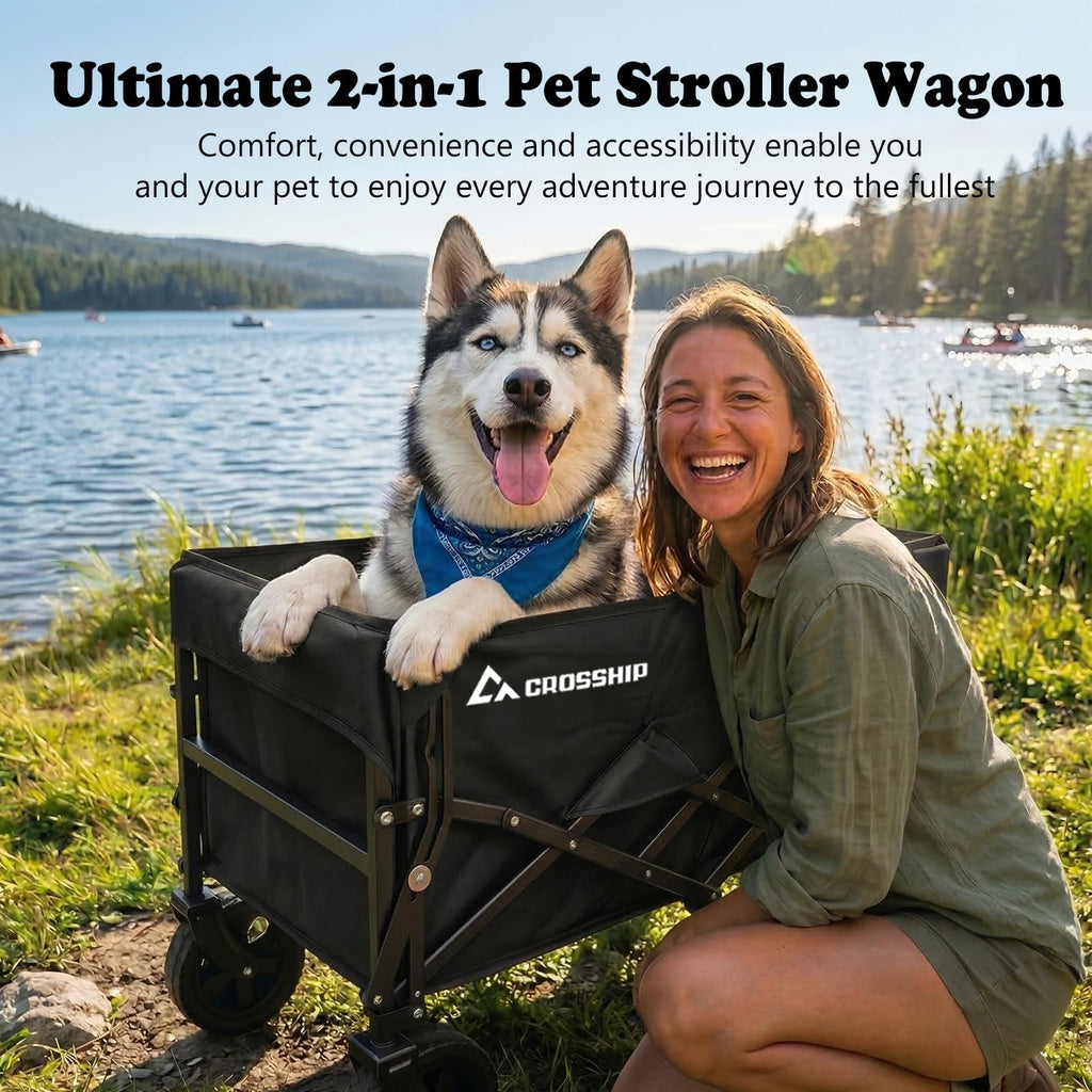 Folding Pet Wagon with Pet Pad P3293