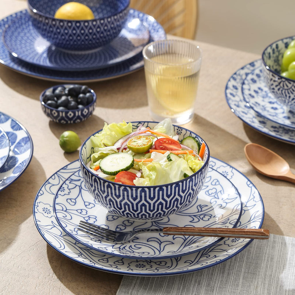 Ceramic Dinnerware Sets 12 Piece + 8 OZ Cappuccino Cup Set with Saucers S788436