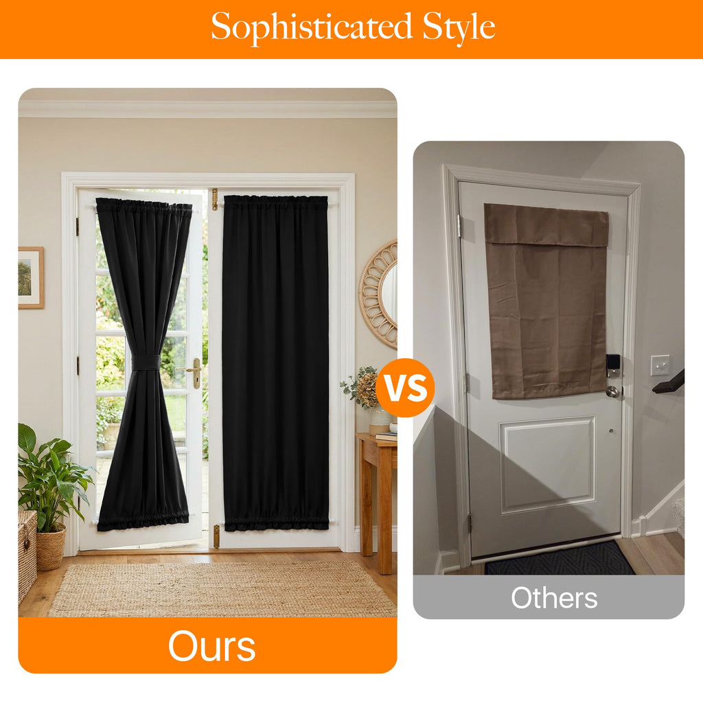 100% Blackout French Door Curtain R972986