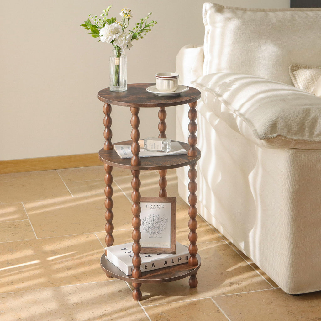 Small 3-Tier Round Side Table Q790