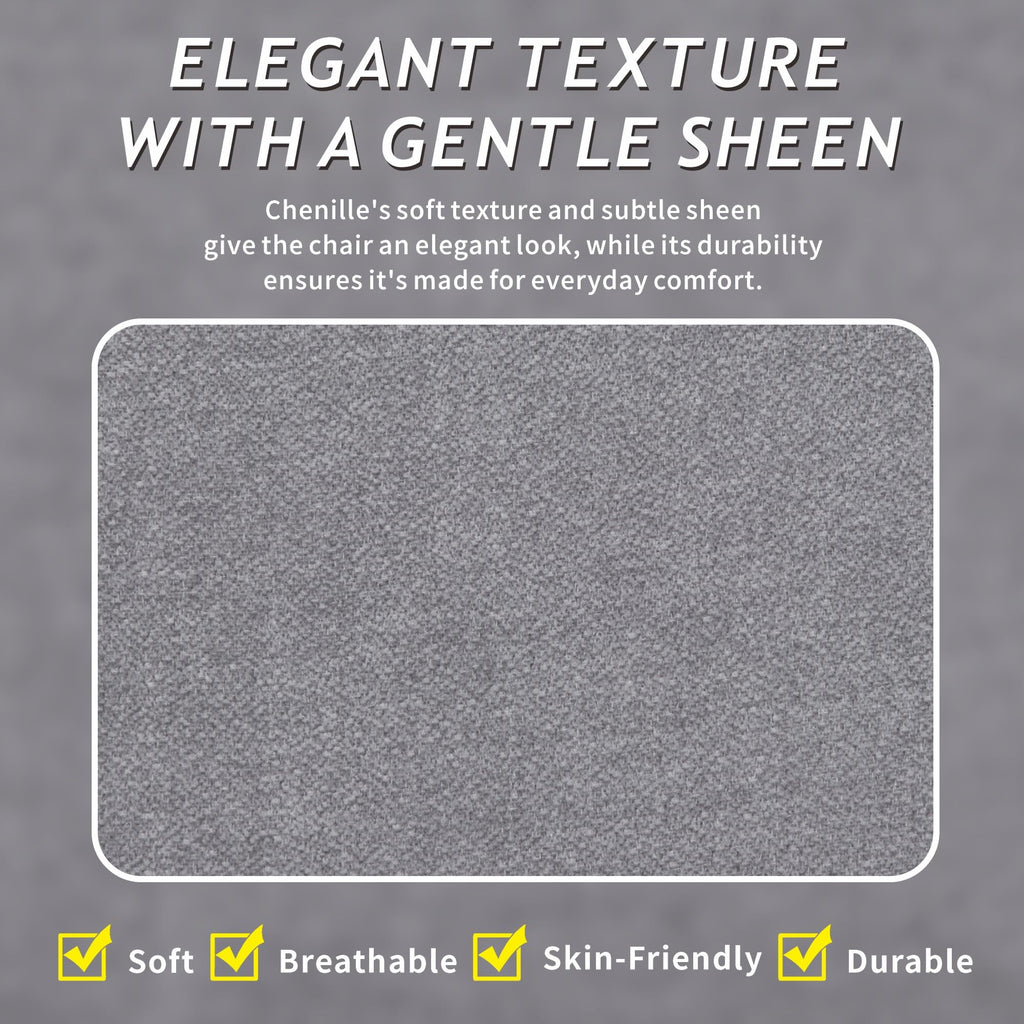 Light Grey Chenille 2-Seater Loveseat Sofa J94174
