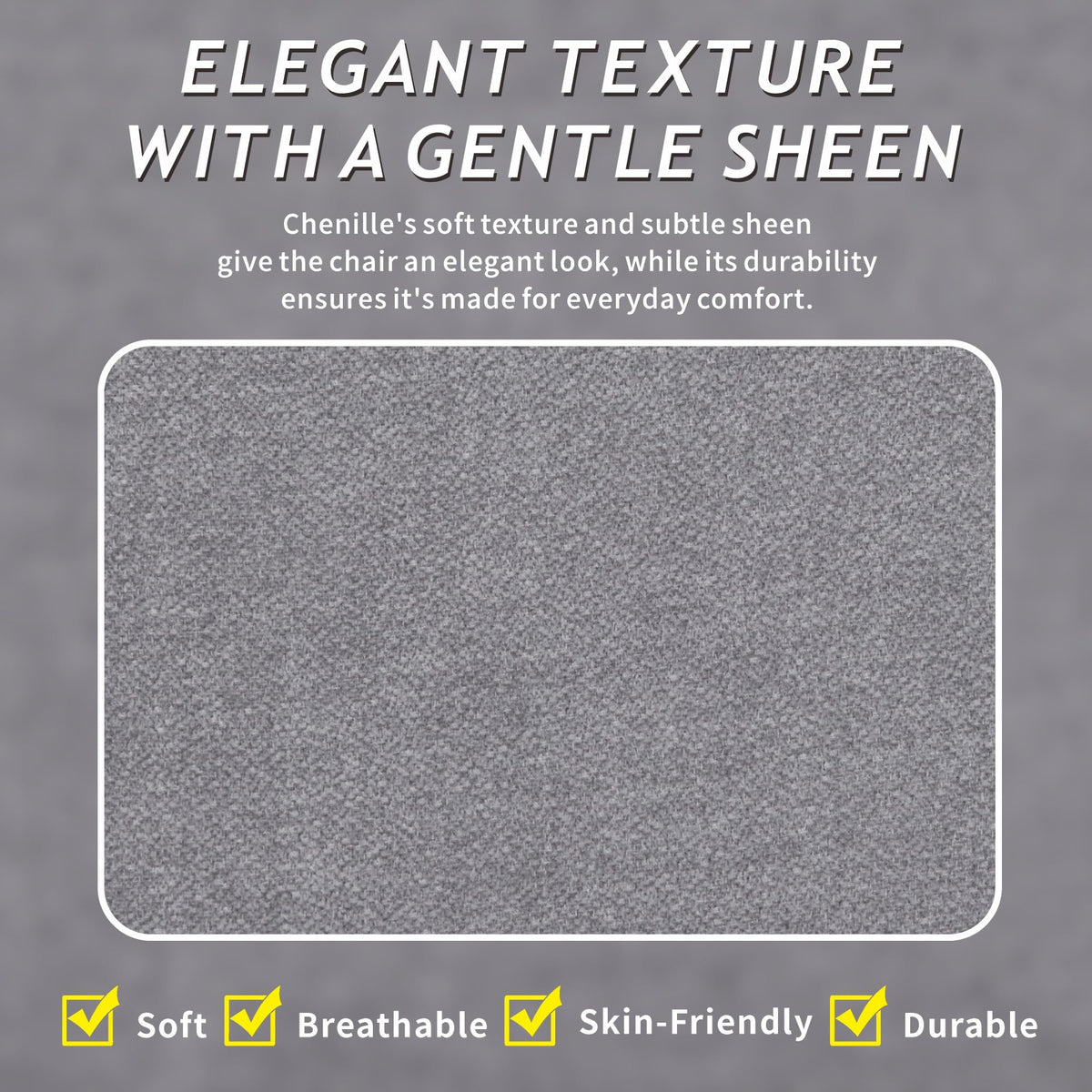 Light Grey Chenille 2-Seater Loveseat Sofa J94174
