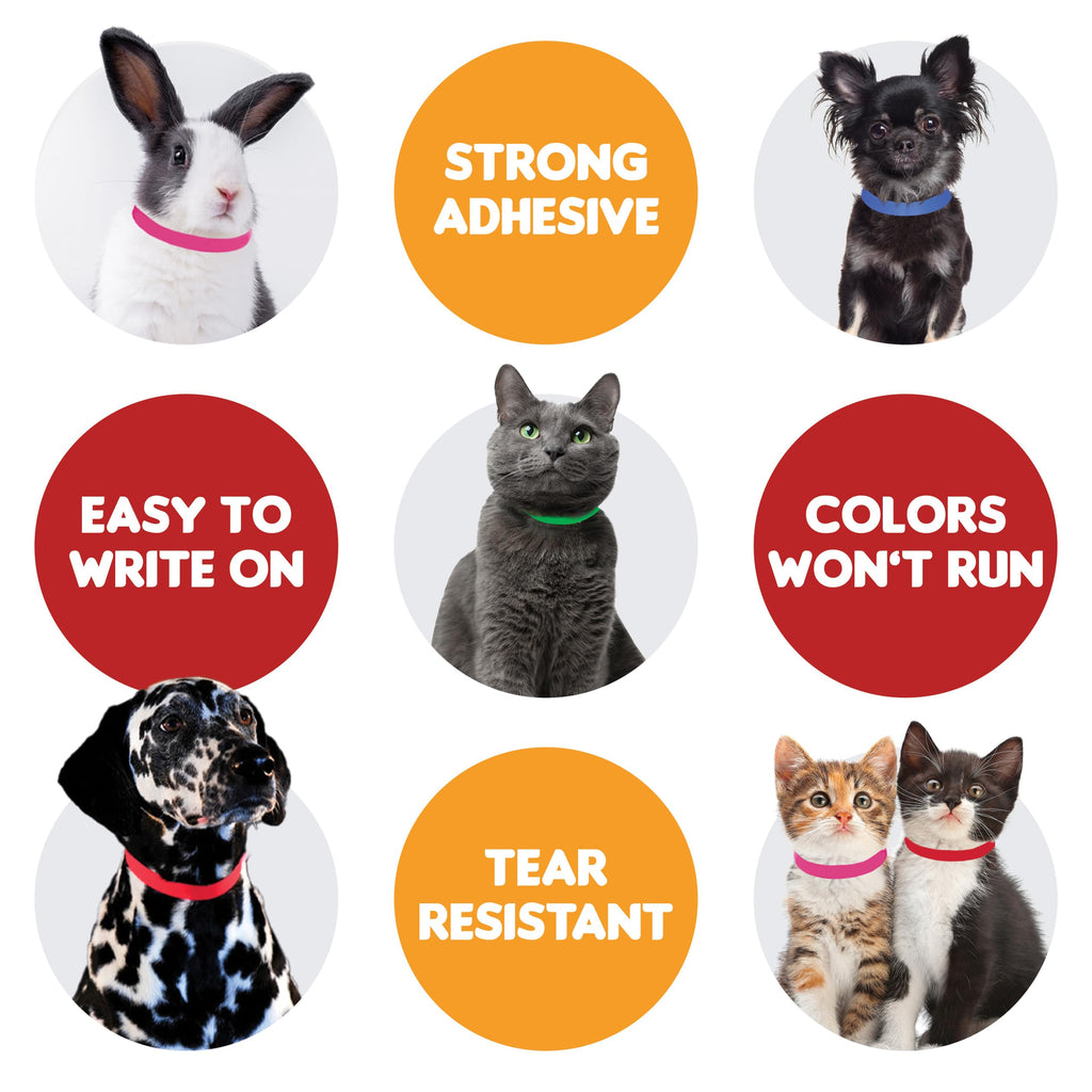 10 Inch 500 Count Waterproof Writable Pet ID Collars W377