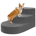Grey 3 Steps Foam Dog Stairs M187047
