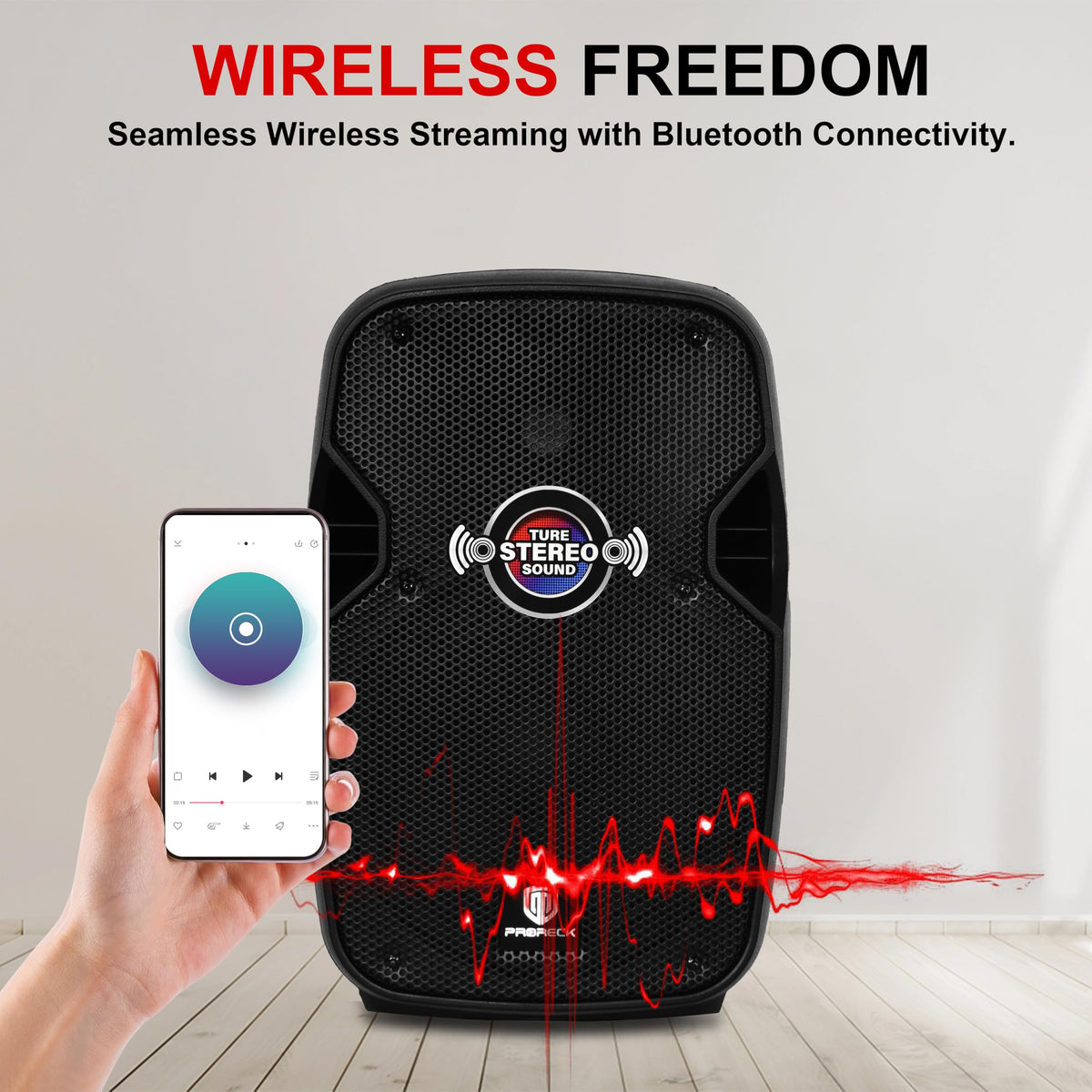 10-Inch Bluetooth PA Speaker System with Wired Microphone T559887