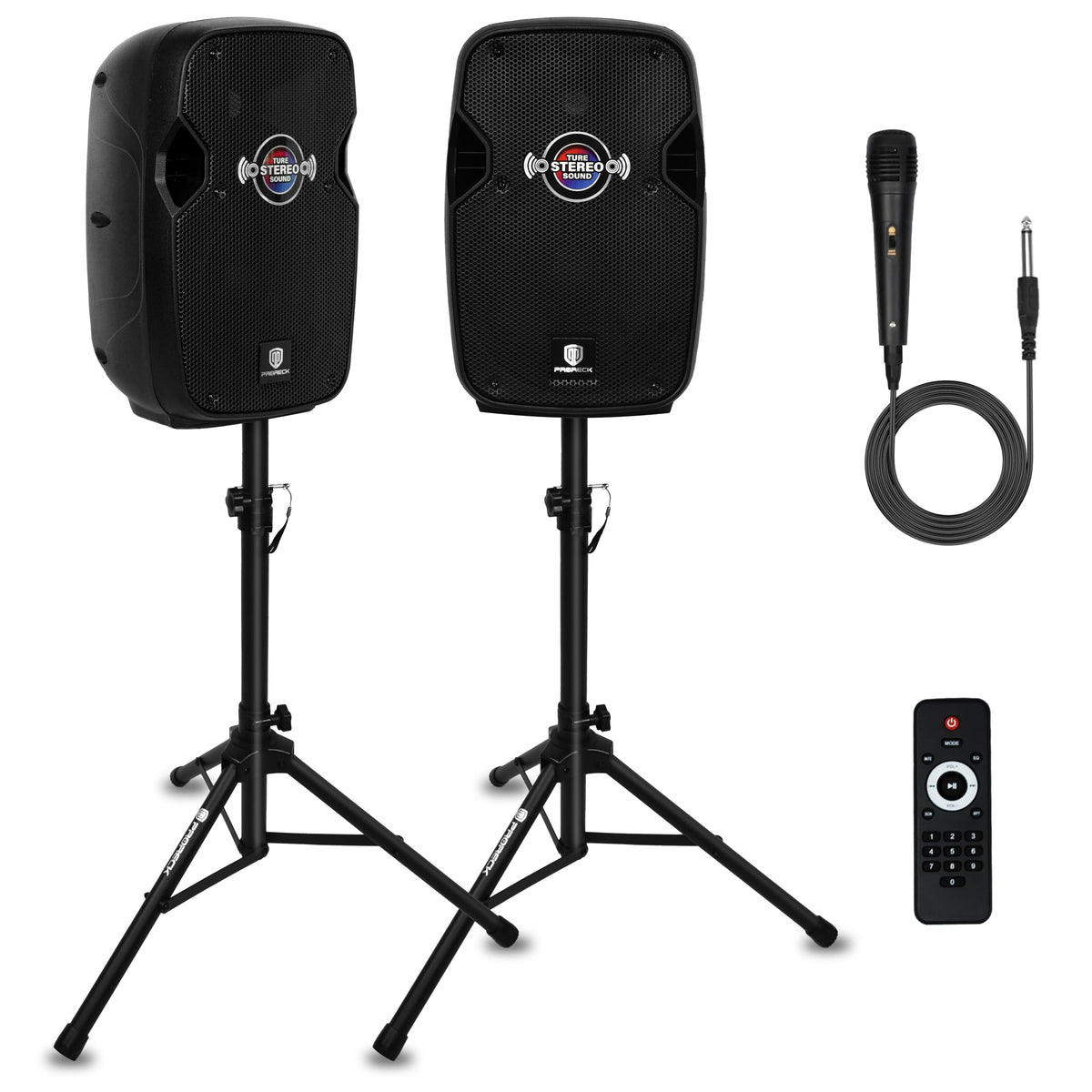 10-Inch Bluetooth PA Speaker System with Wired Microphone T559887