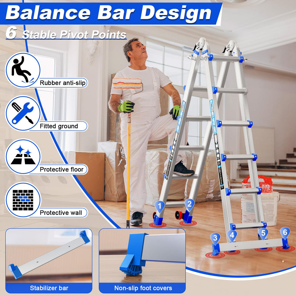 20FT Multi-Position Telescoping Ladder Z137020