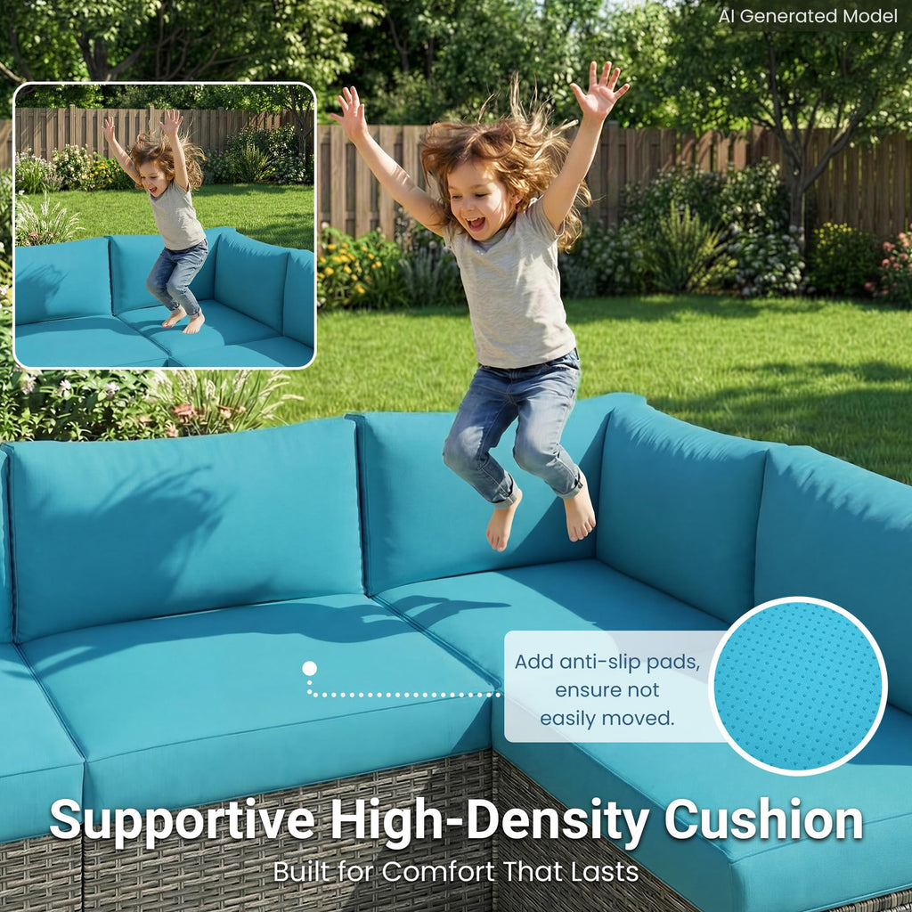 All-Weather Patio Sectional Furniture Set V123