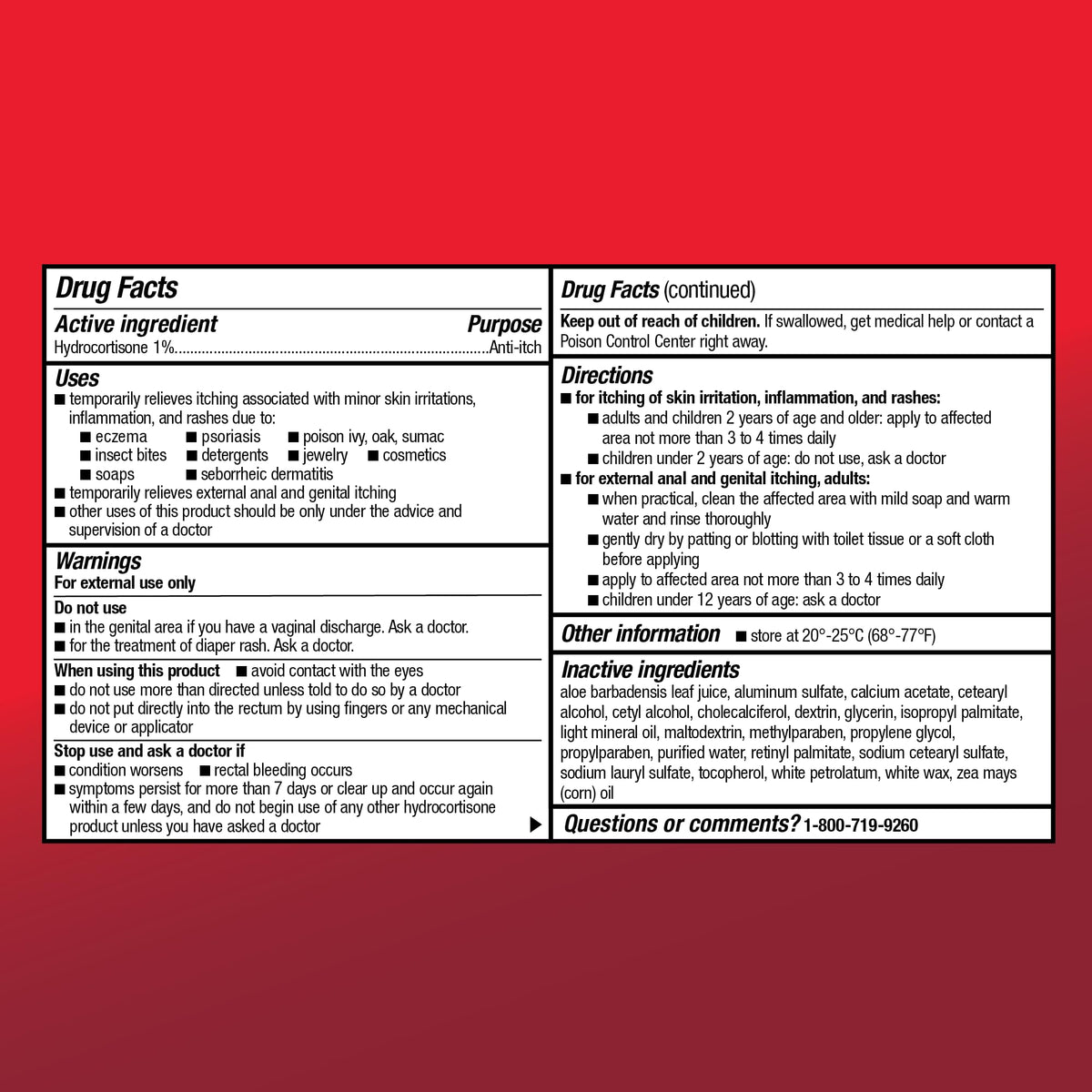 Hydrocortisone 1% Anti-Itch Cream 2 Ounce W18857