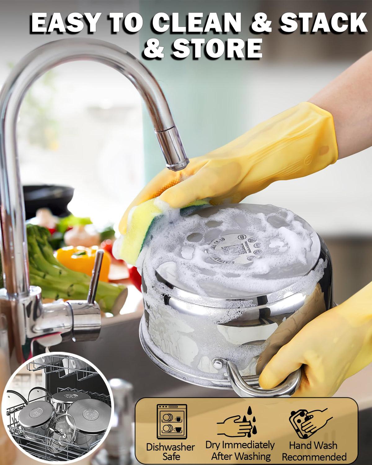 8 Quart Stainless Steel Stock Pot with Lid H457742