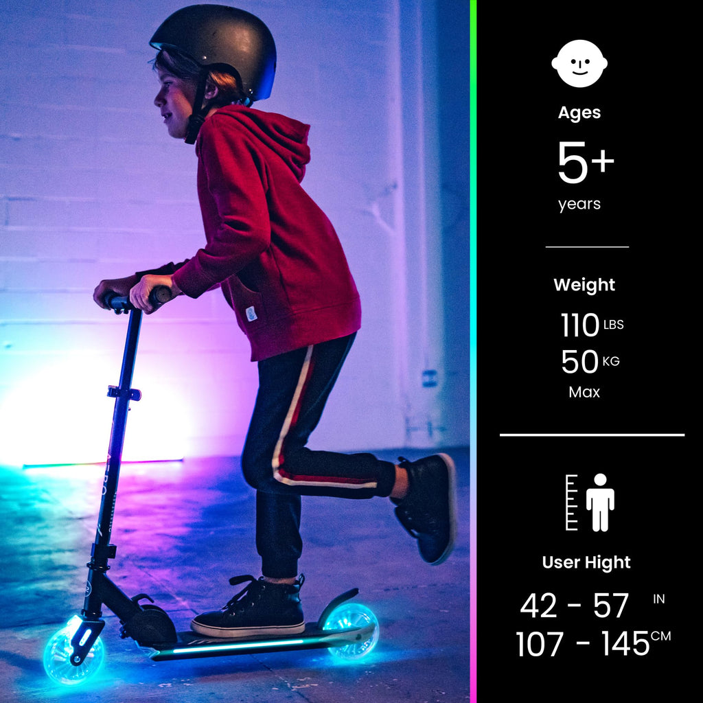 Two-Wheel Kick Scooter for Kids 5-8 with RGB Lights G345