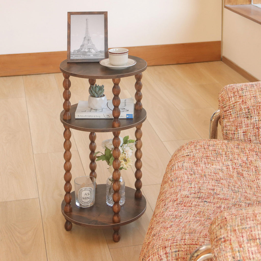 Small 3-Tier Round Side Table Q790
