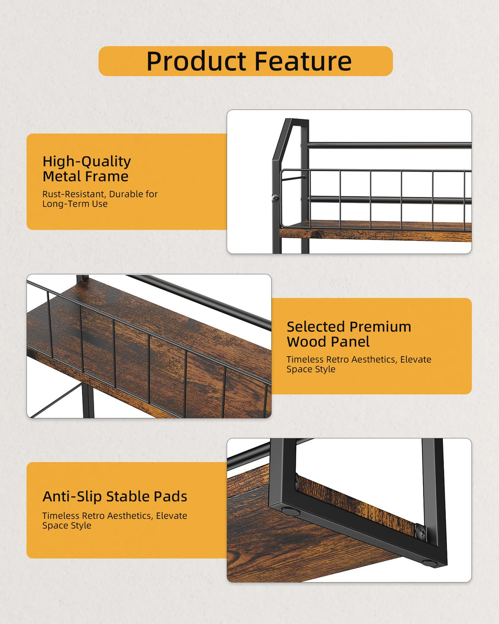 Brown 2-Tier DVD Storage Rack Q80590