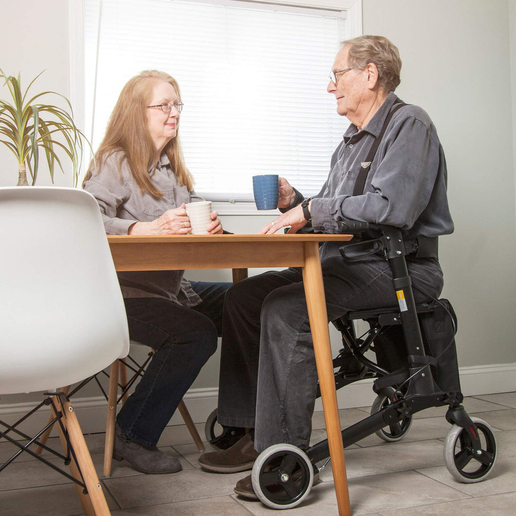 Adjustable Rollator with Seat and Backrest F695