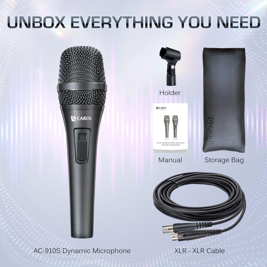 XLR Wired Dynamic Cardioid Vocal Microphone with Switch X34048