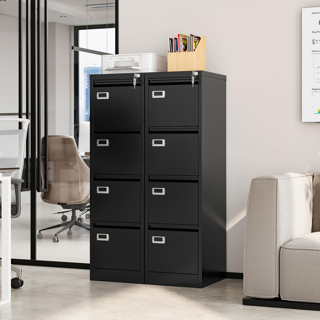 4 Drawer Metal File Cabinet with Lock I581