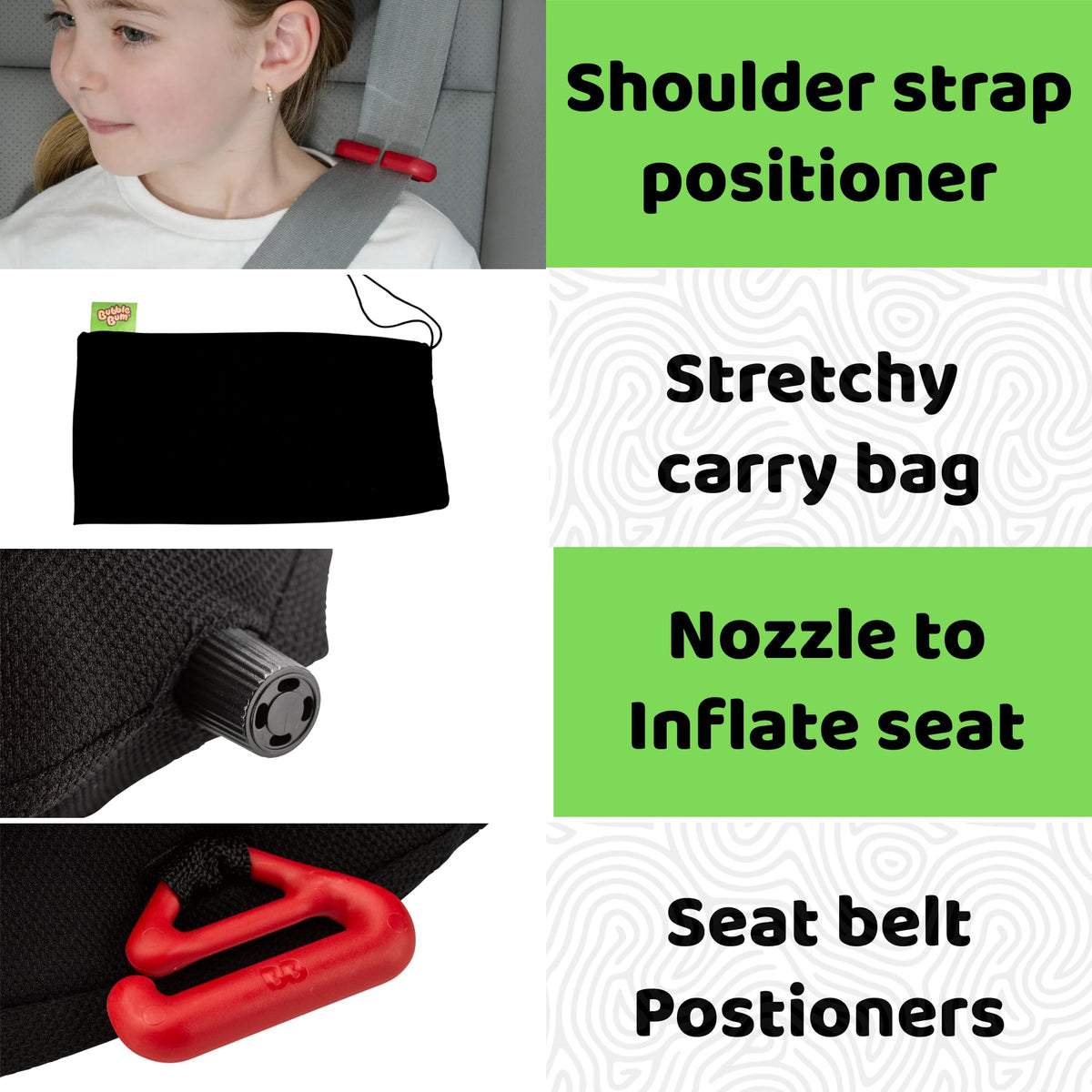 Inflatable Backless Booster Car Seat B163