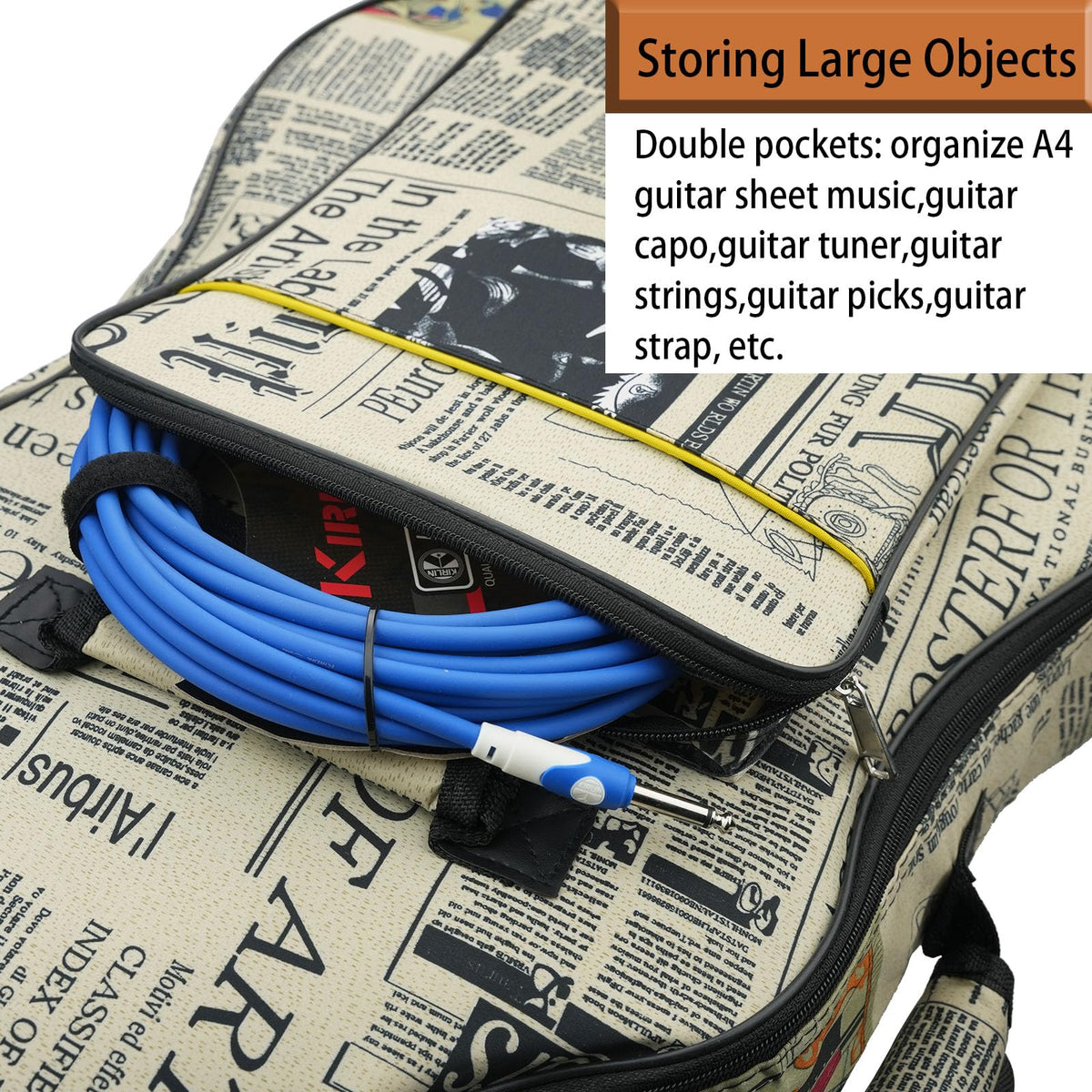 36/38 Inch Acoustic Guitar Gig Bag with 6mm Padding S9095
