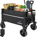 Collapsible Heavy Duty Wagon Cart with Wheels 120L Black F64110