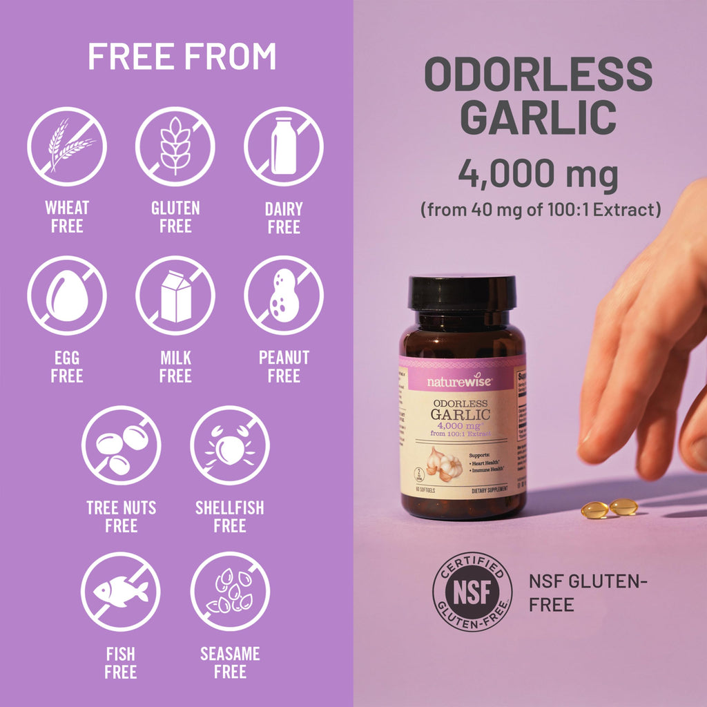 Odorless Garlic Supplement 4000mg 60 Count W833729