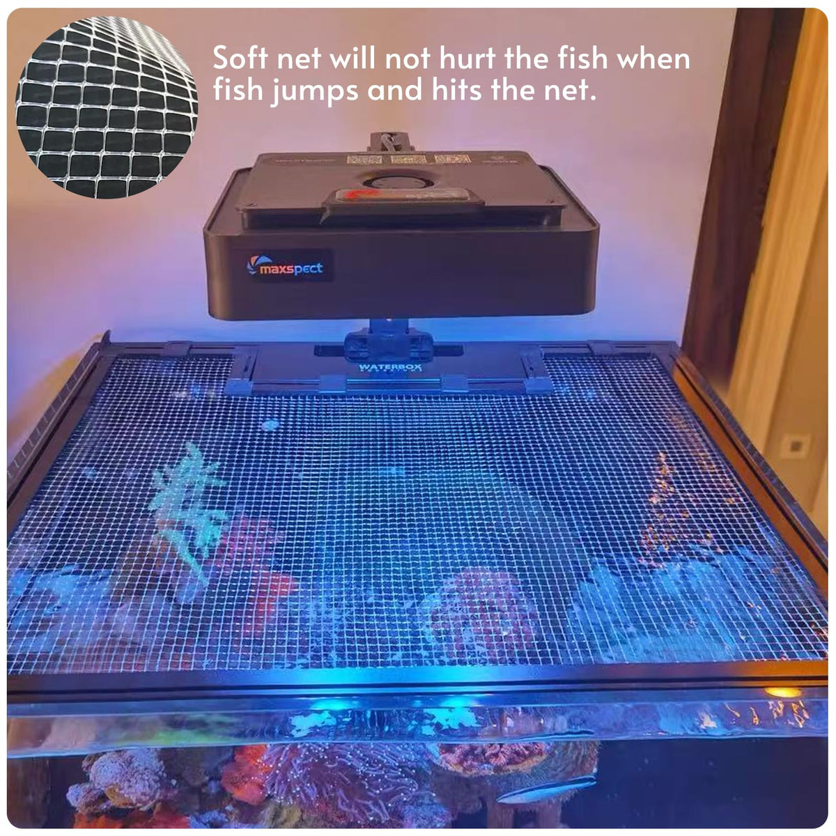 Transparent Mesh Aquarium Lid Cover 5.12 Feet X 3.37 Feet W672