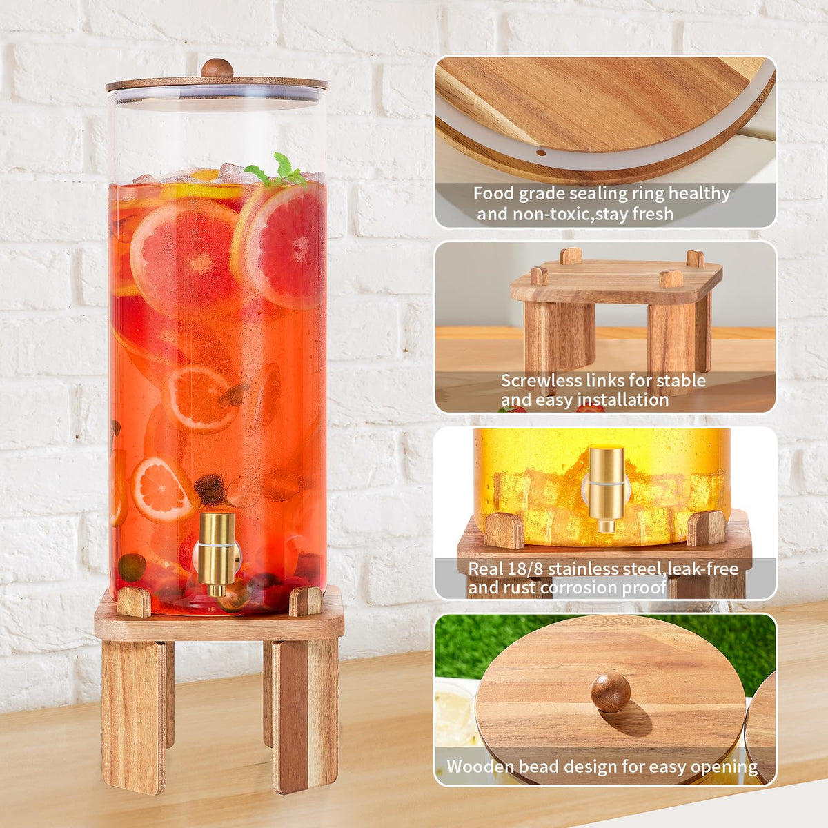 2 Gallon Drink Dispenser with Stand W608414