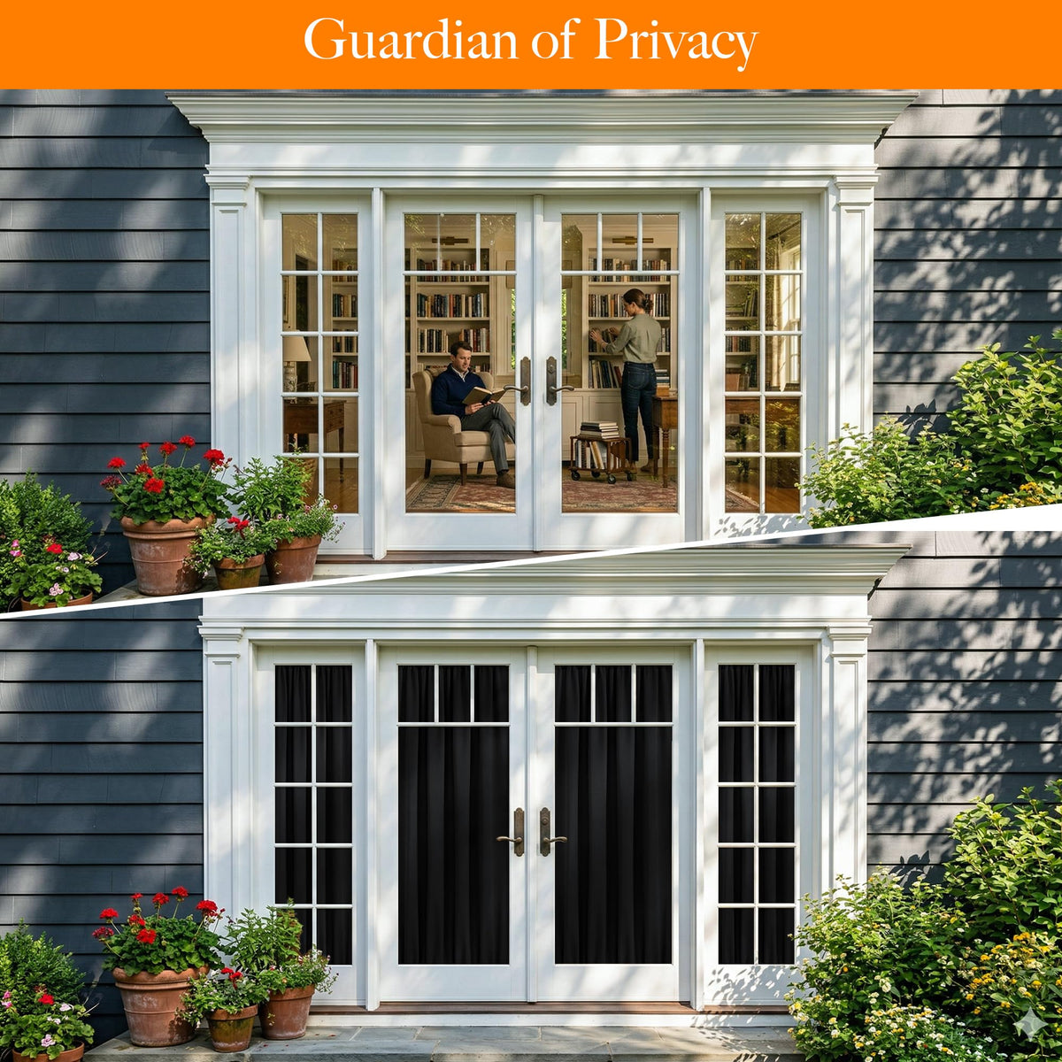 100% Blackout French Door Curtain R972986