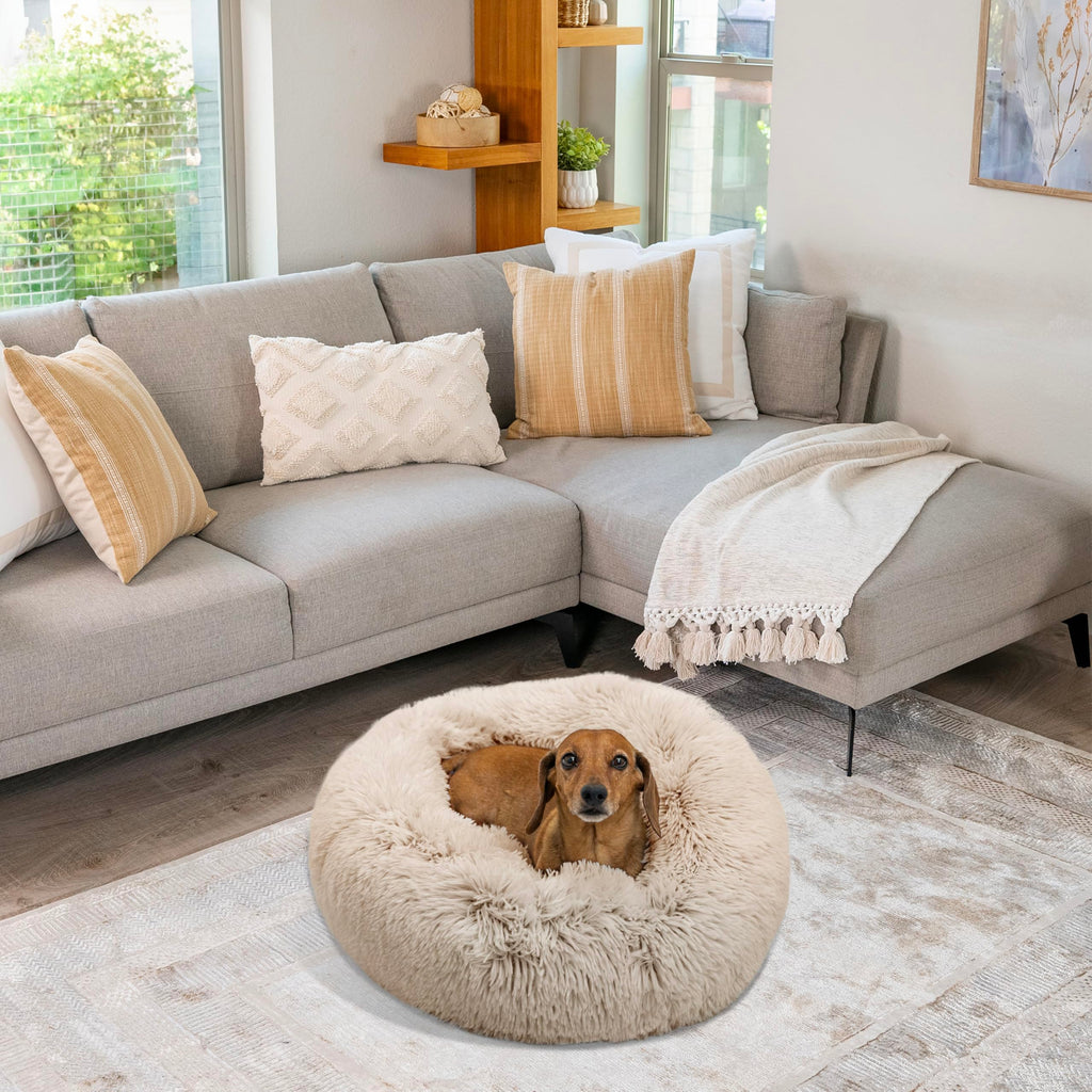 Small Taupe Dog Bed M369