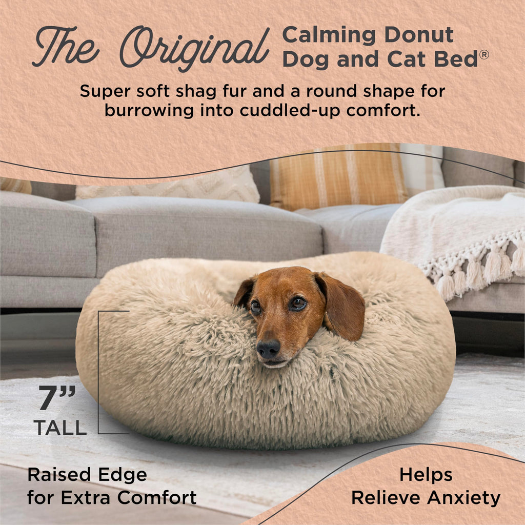 Small Taupe Dog Bed M369