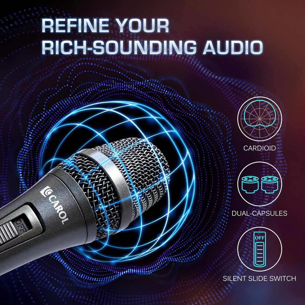 XLR Wired Dynamic Cardioid Vocal Microphone with Switch X34048