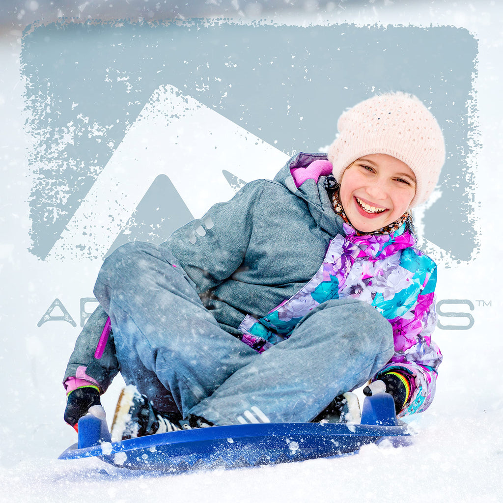 Kids Plastic Snow Sled with Handles S71478