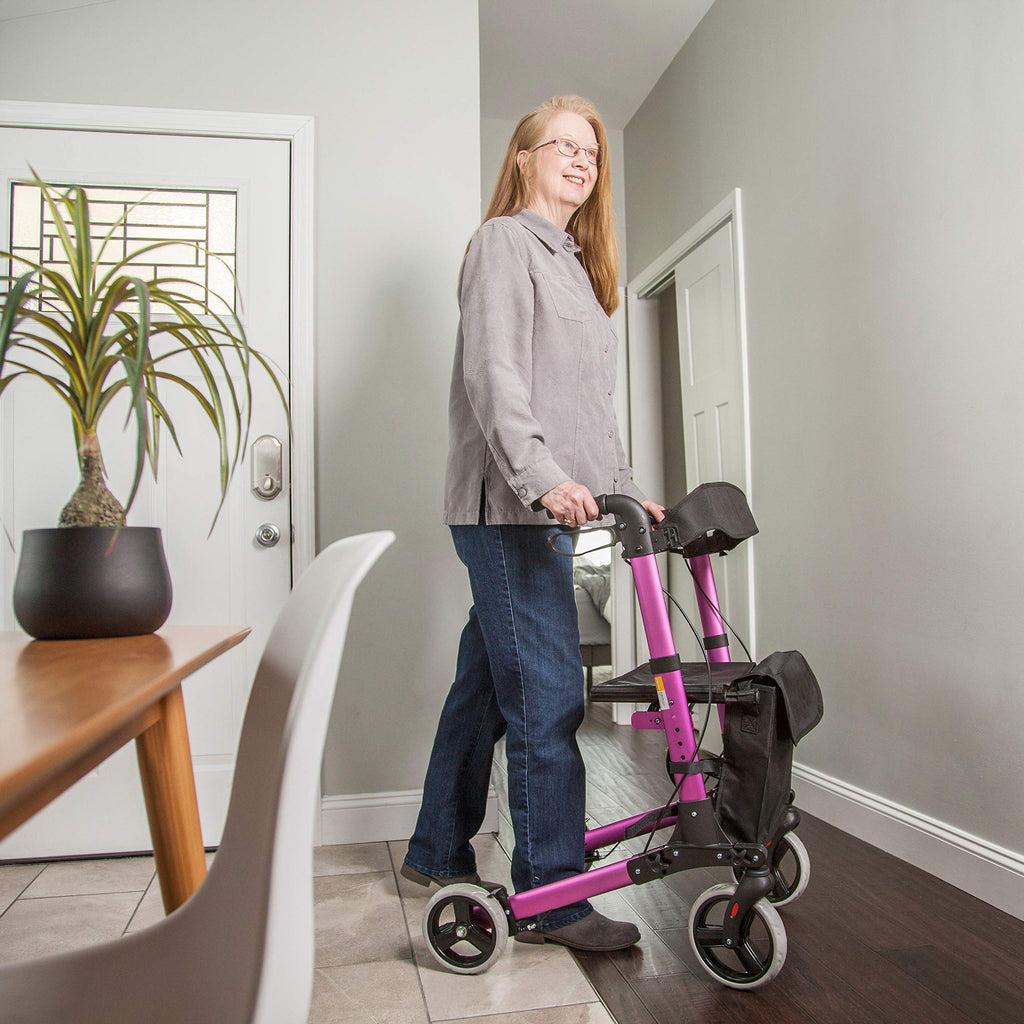 Adjustable Rollator with Seat and Backrest F695