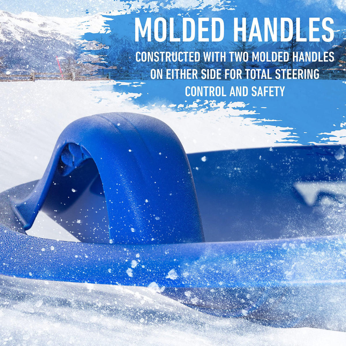 Kids Plastic Snow Sled with Handles S71478