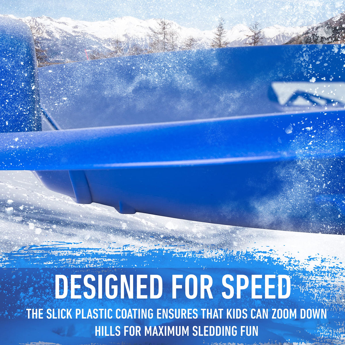Kids Plastic Snow Sled with Handles S71478
