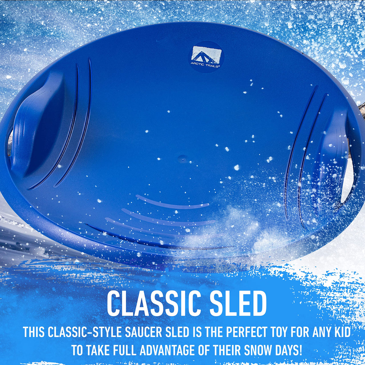 Kids Plastic Snow Sled with Handles S71478